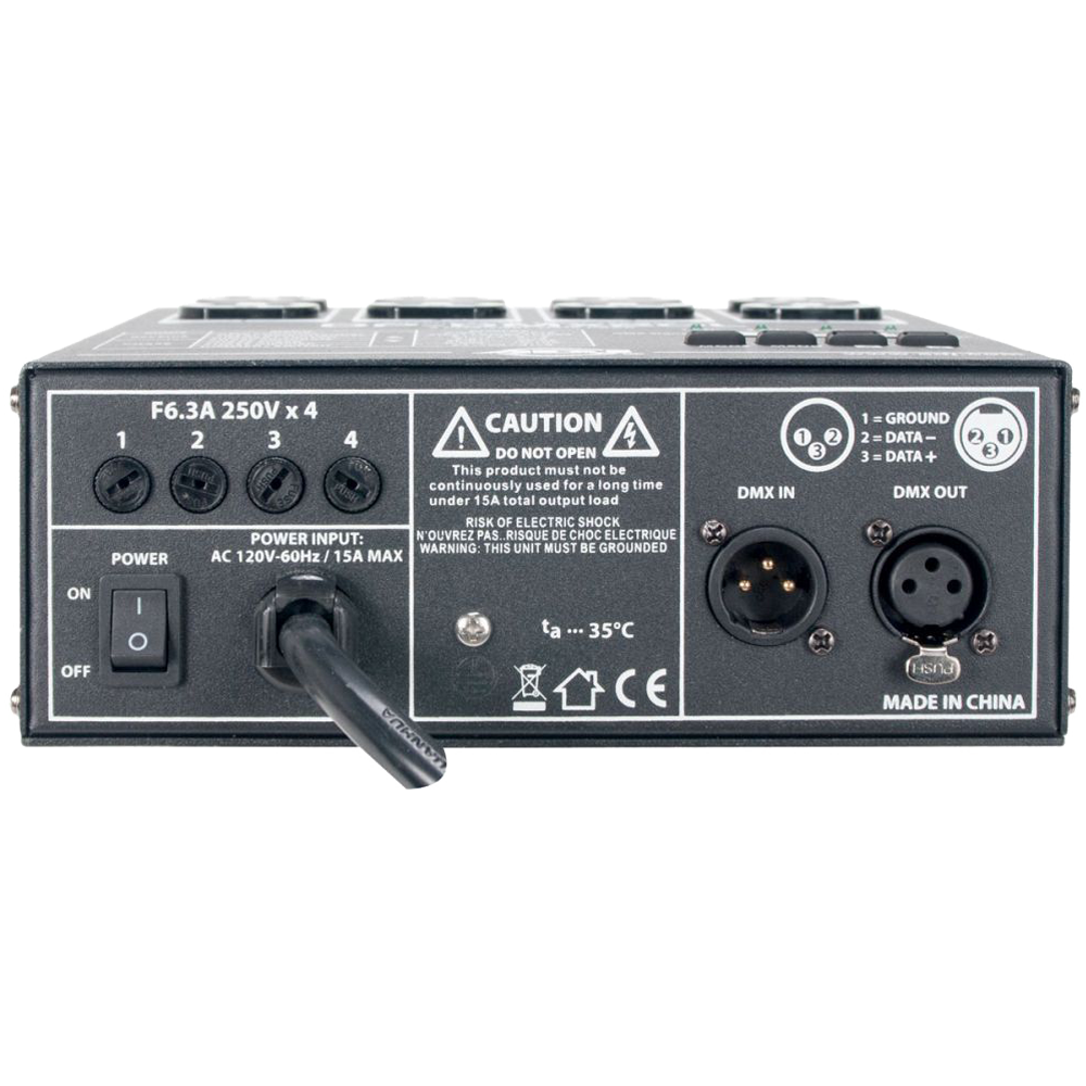 ADJ DP-DMX20L 4 Channel Portable and Universal DMX Dimmer/Switch Pack