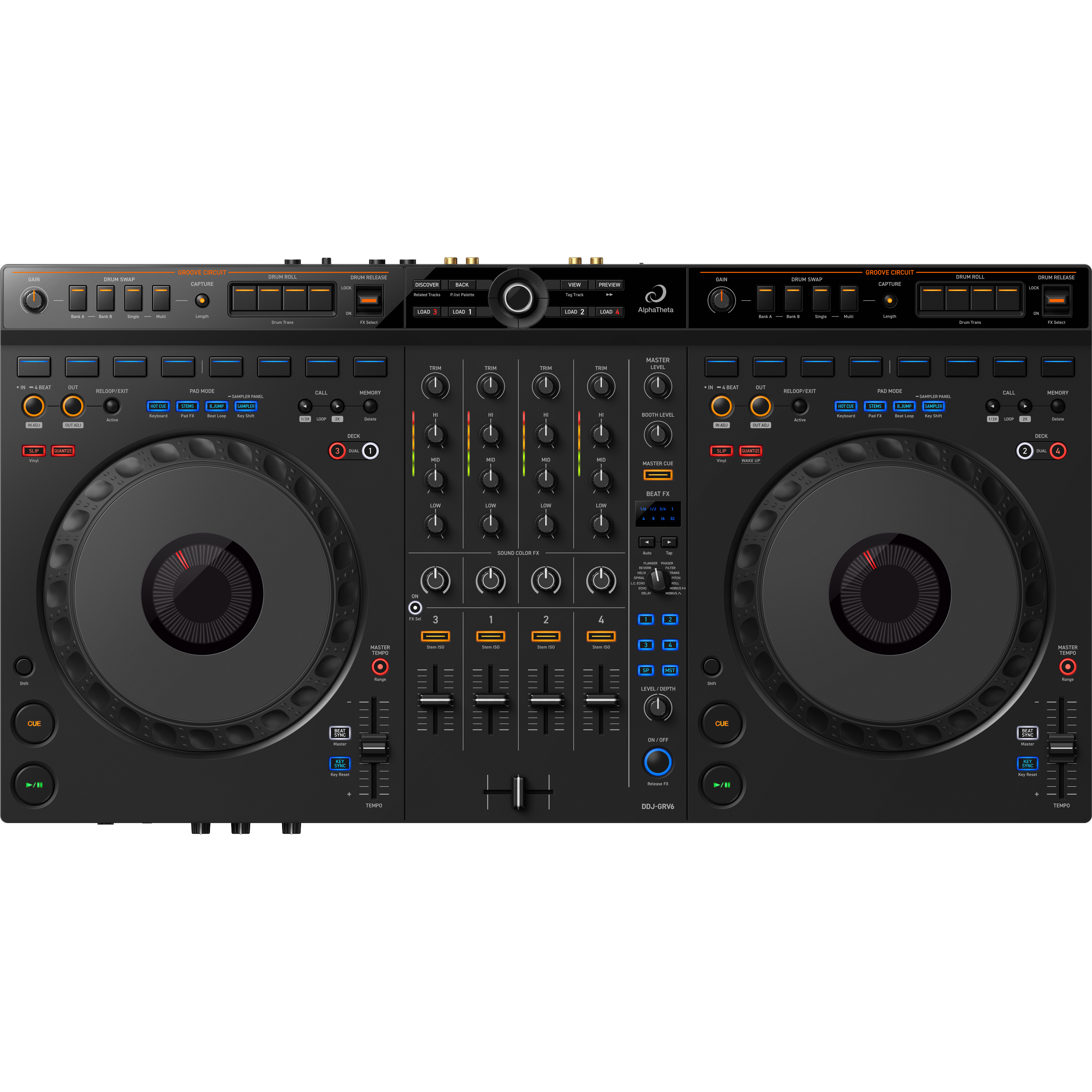 Alpha Theta DDJ-GRV6 4-Channel DJ Controller