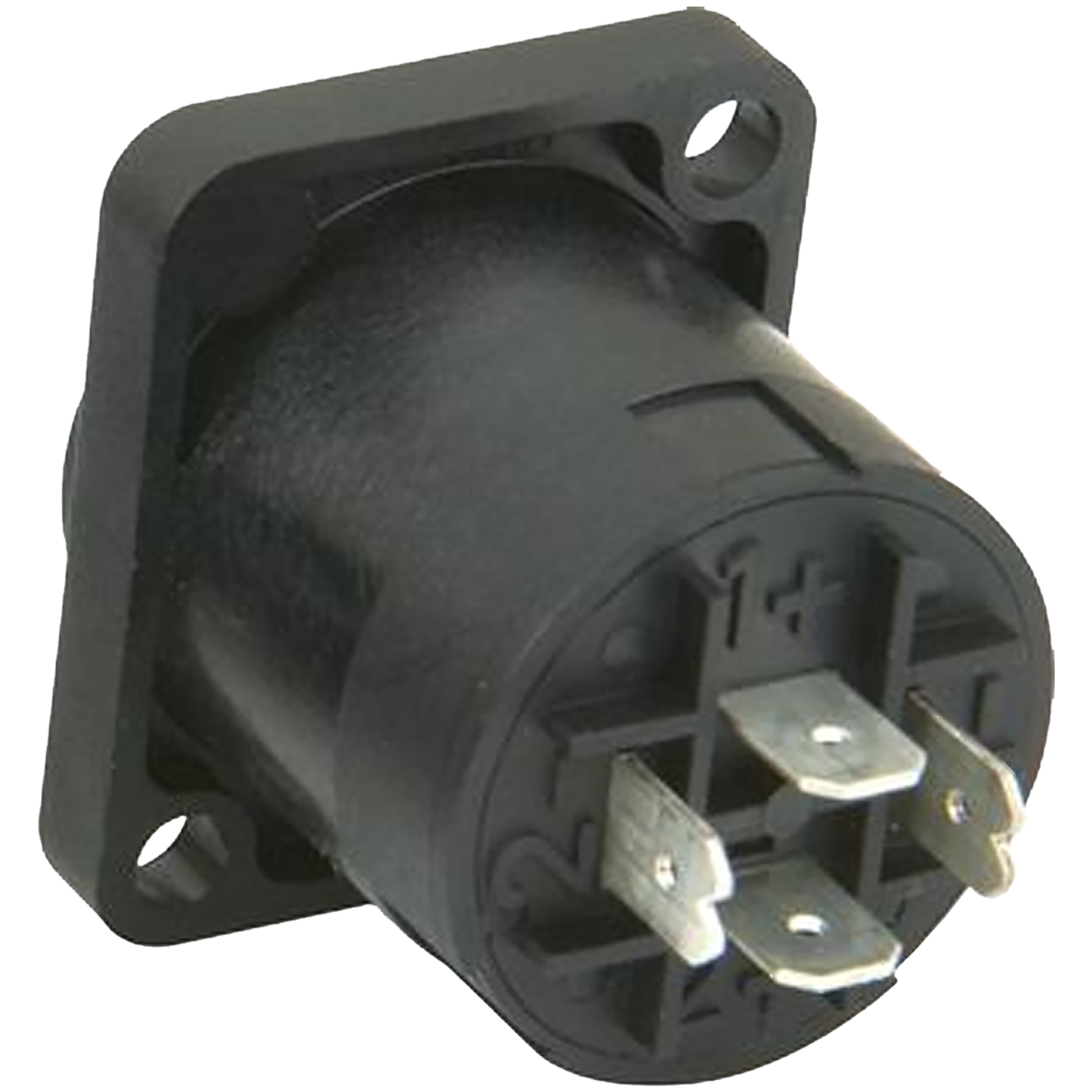 Neutrik 4 Pole Black Chassis Connector