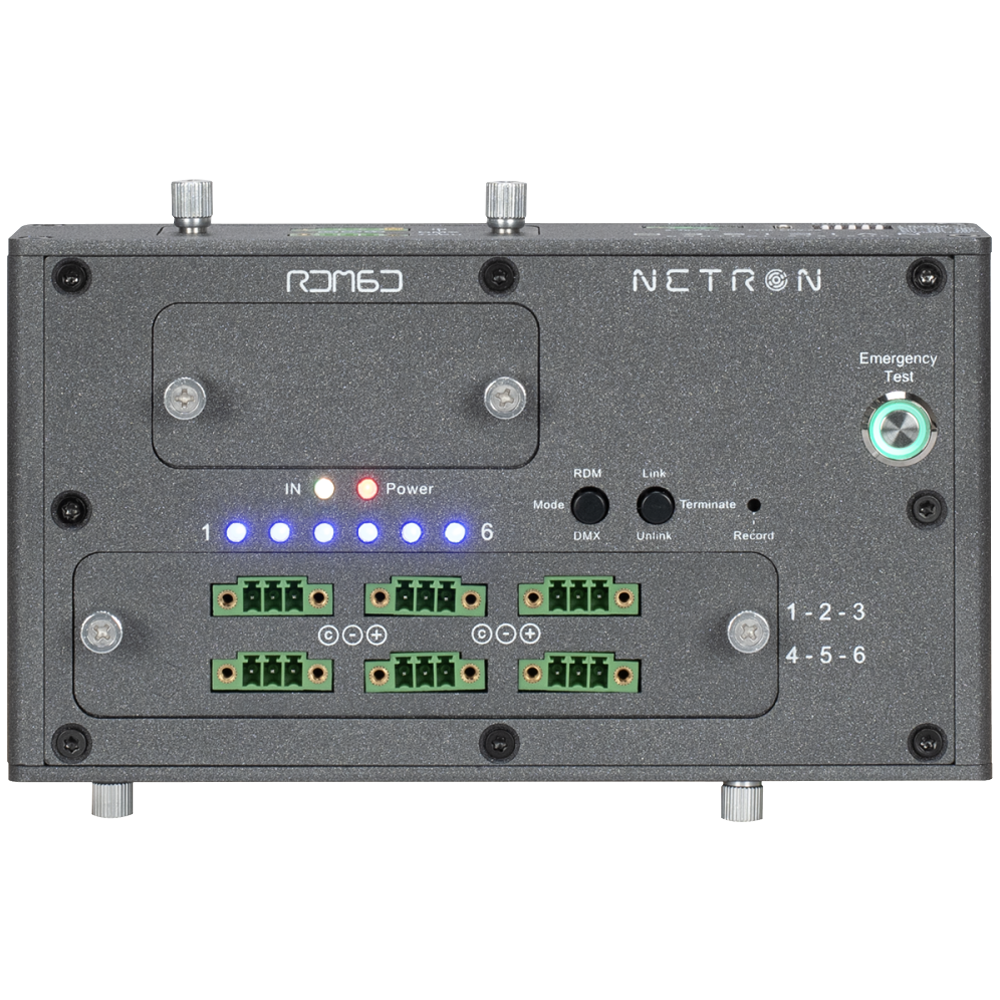 Obsidian Netron RDM6D DIN Rail/Wall Mount DMX/RDM Splitter