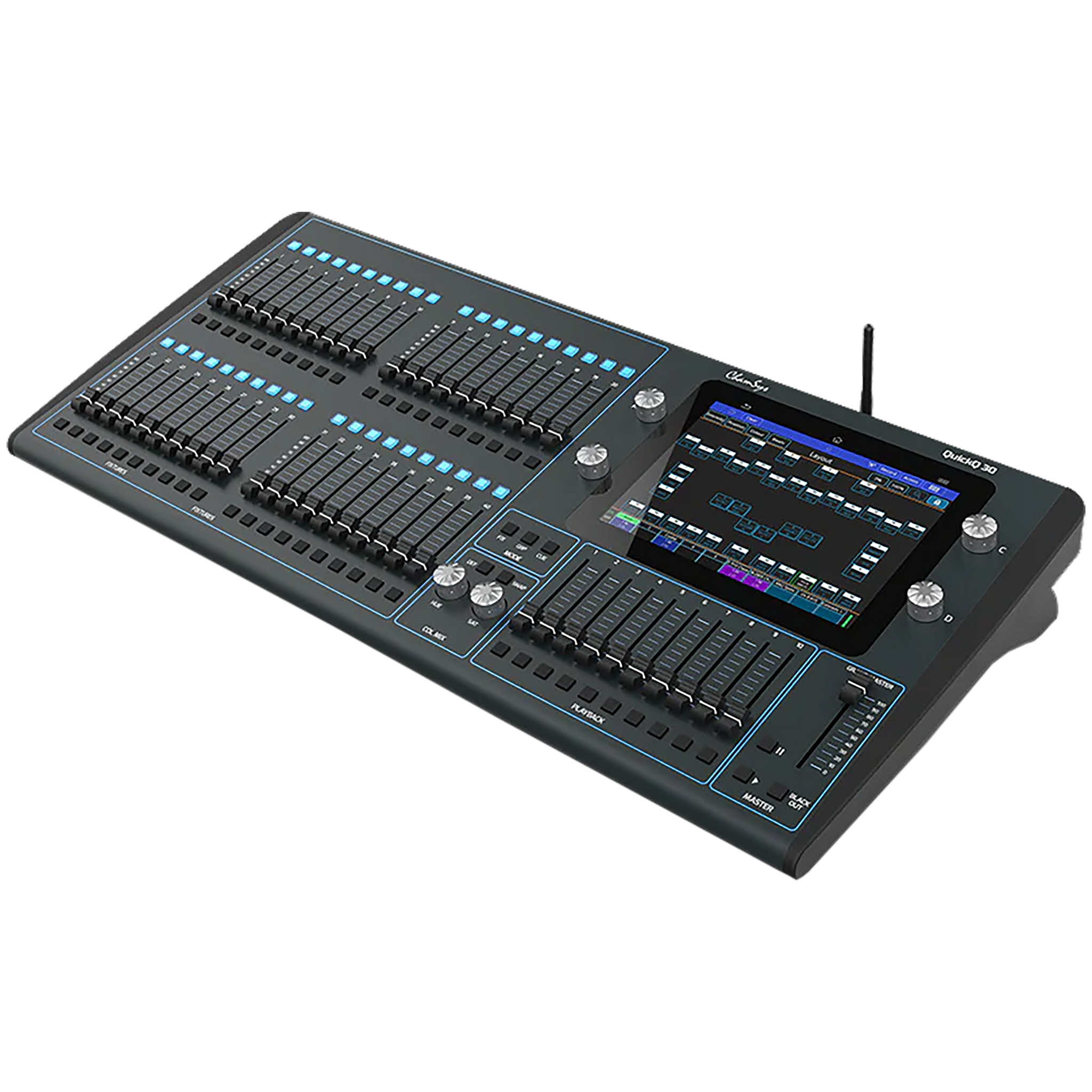 ChamSys QuickQ 30 Lighting Controller with BYFP ipCase