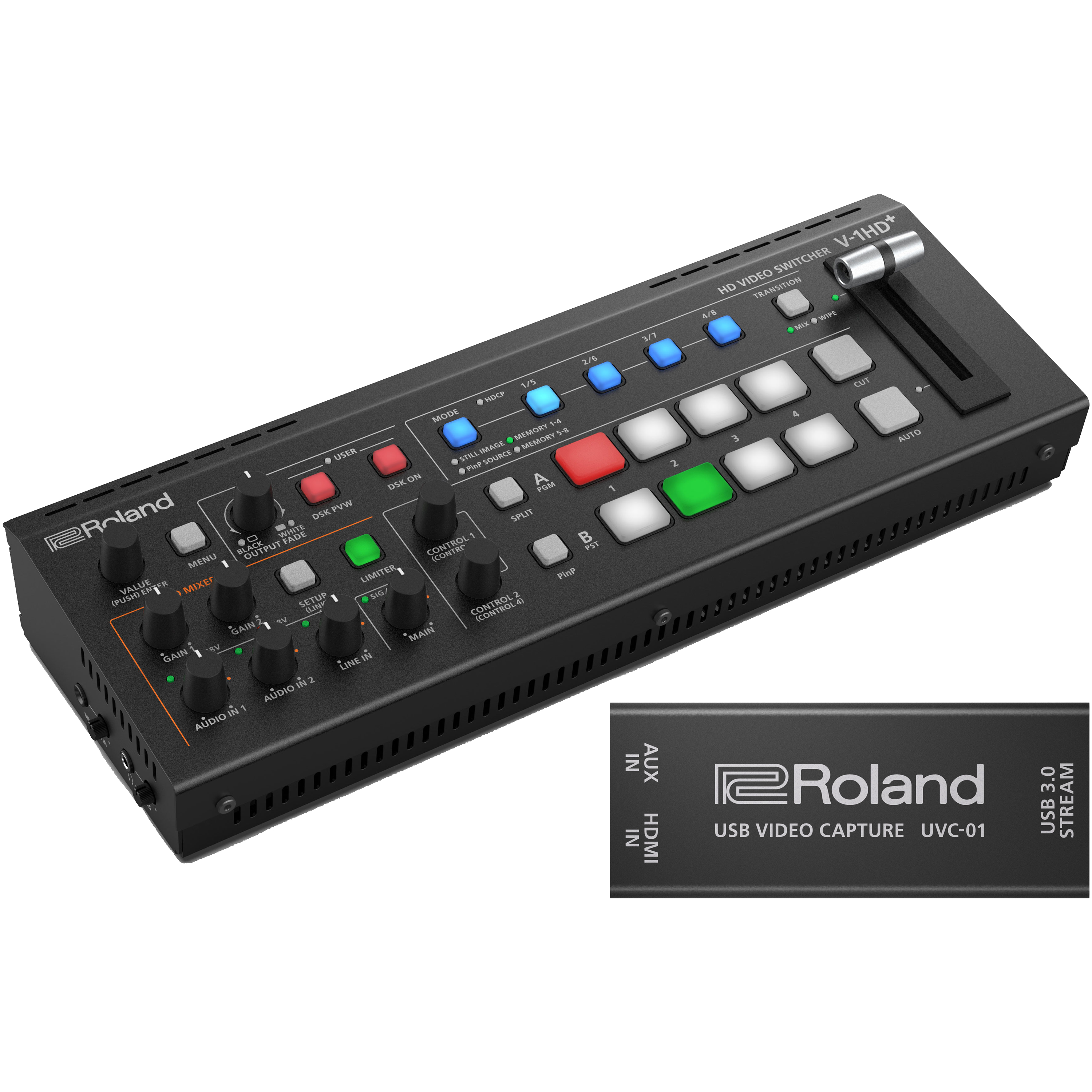 Roland V-1HD+ STR Video Switcher with UVC-01