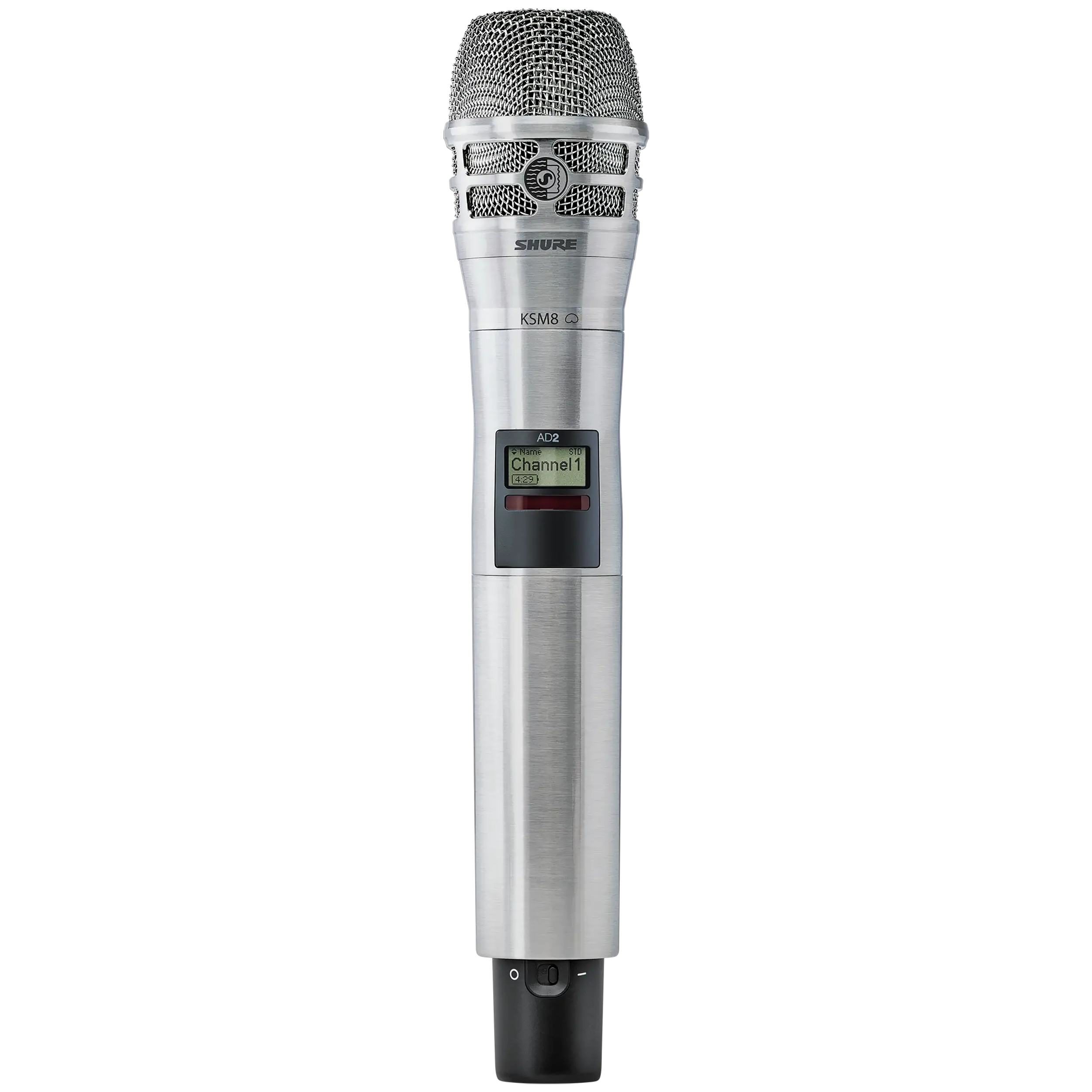 Shure AD Nickel Handheld Transmitter with KSM 8 Microphone