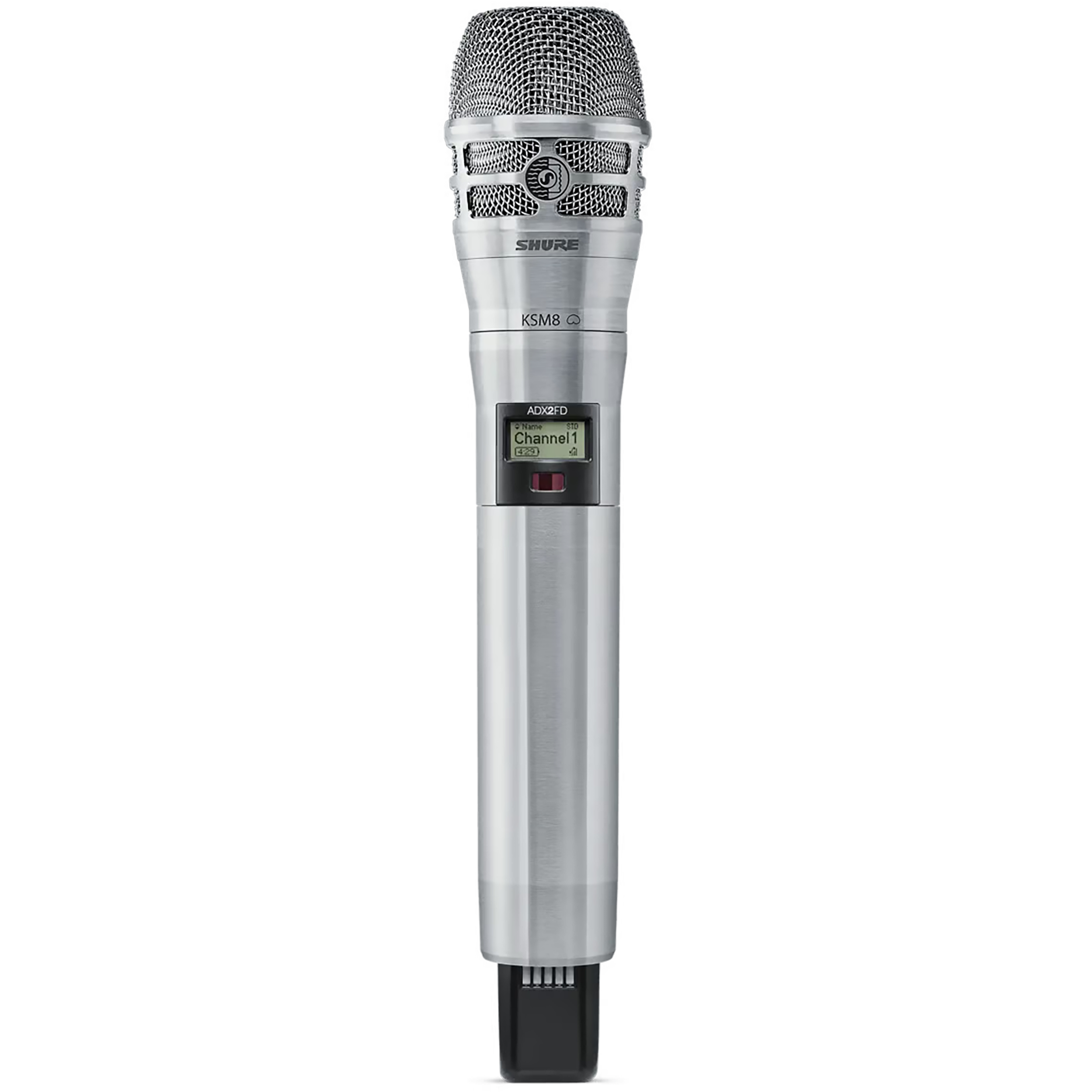 Shure Nickel ADX Frequency Diversity Handheld Transmitter with KSM 8 Microphone