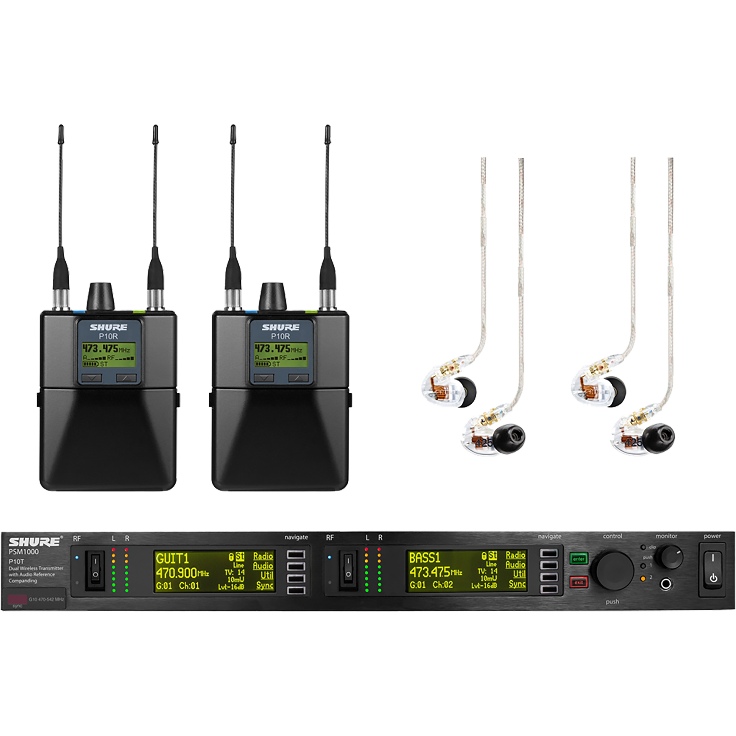 Shure PSM1000 Dual Channel Personal Monitor System