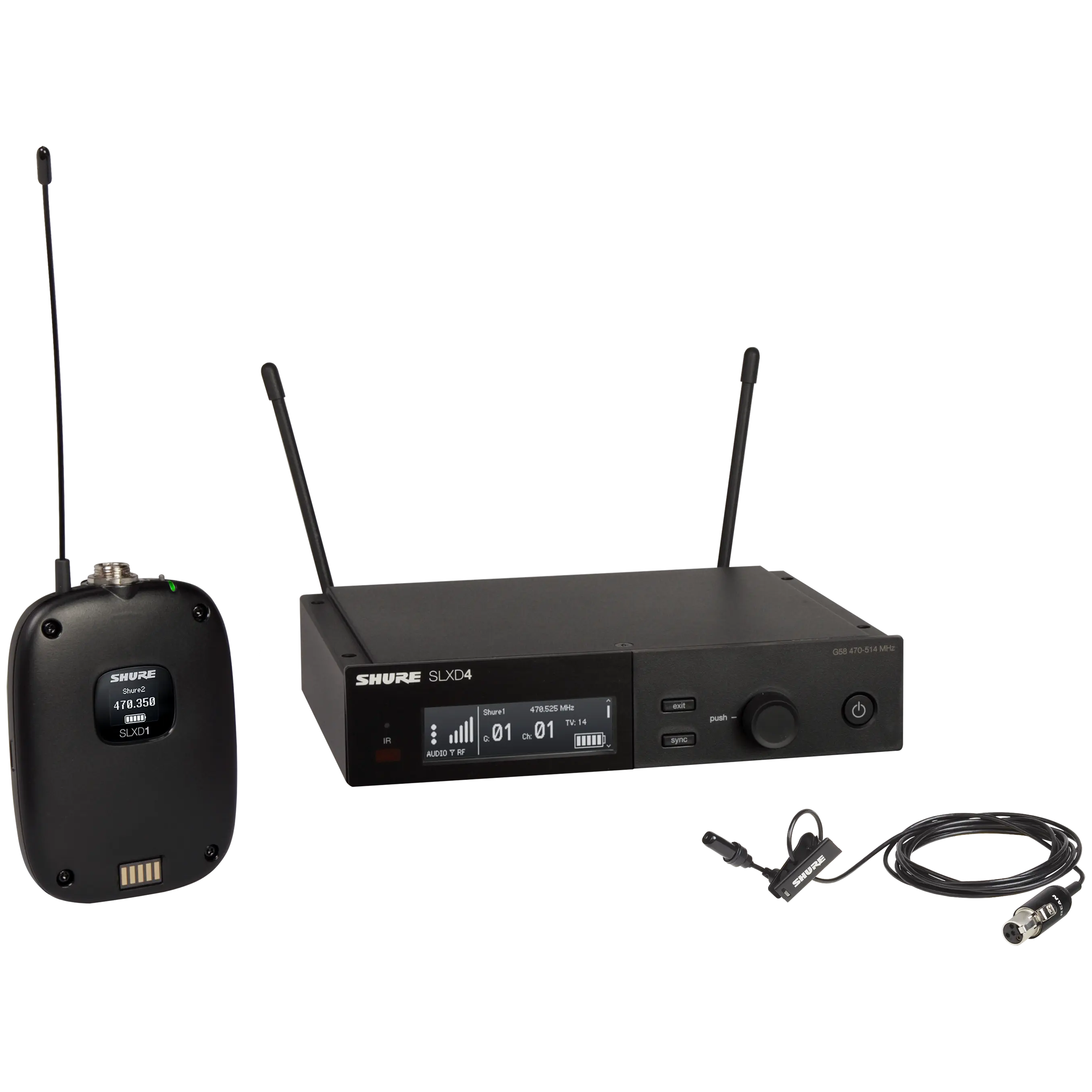 Shure SLX-D Wireless System with UL4 Lavalier Microphone