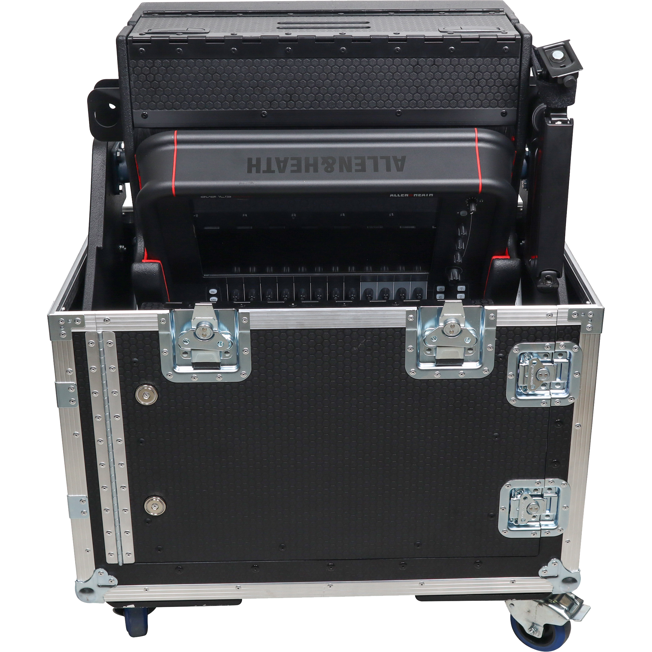 ProX Allen and Heath AVANTIS SOLO Flip-Ready Hydraulic Console Easy Retracting Lifting w/ 2U Rack Space Case by ZCASE